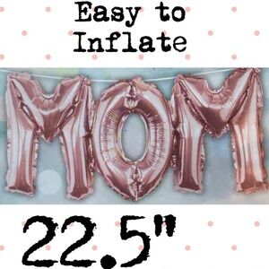 MOM Inflatable Balloon Banner Mother’s Day Celebration Decor |Easy 2 Inflate NWT